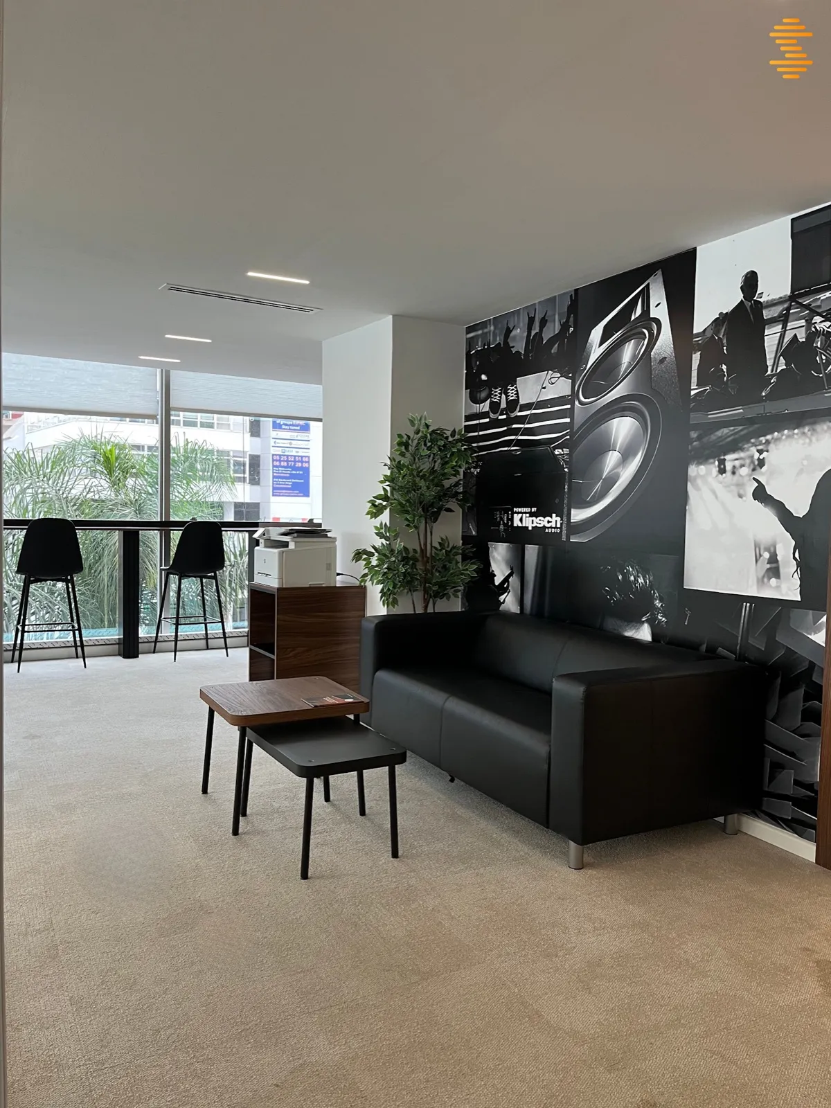 Espace d'accueil des bureaux ProSound à Casablanca