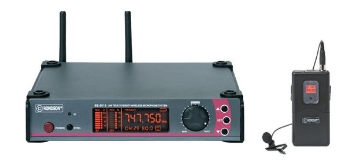 Ensemble UHF Diversity, demi-rack, boîtier émetteur & micro cravate  BE-5018/PT-10 RONDSON