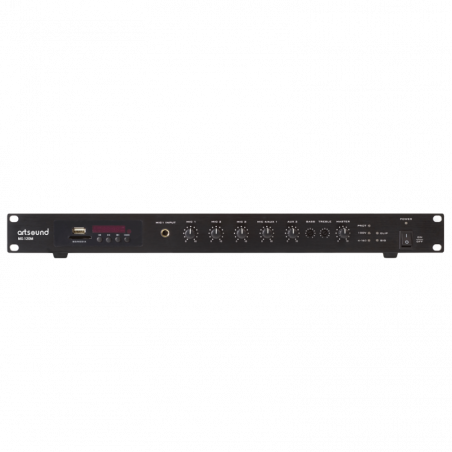 Amplificateur Mélangeur Source Intégrée ArtSound  MX-120M, 19", 100V, 120W