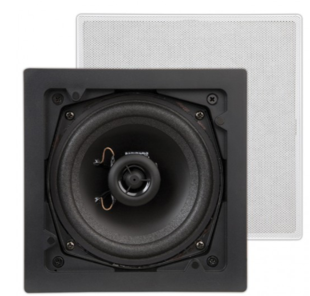 ArtSound FL101, flat, haut-parleurs encastrables 2 voies, carrée, 70W Blanc (Paire)