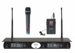 [BE-5038/H-83/PT-10] Ensemble UHF double Diversity, micro HF main + émetteur mic. cravate BE-5038/H-83/PT-10 RONDSON