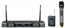 Ensemble UHF double,  micro main + boitier émetteur, sync. IR 660-690 JS-WM18D/MIC/BP SEGON